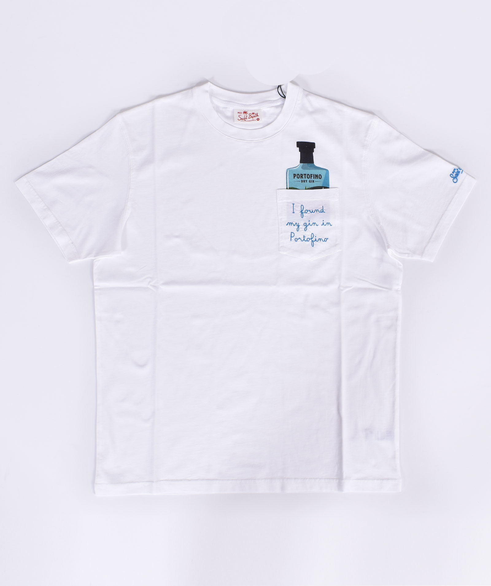 Tシャツ・カットソー MC2 SAINT BARTH Portofino organic cotton t-shirt Bianco Men's Mc2 Saint Barth 'Portofino' organic cotton T-shirt